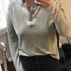 Urban Outfitters Green Thermal Long Sleeve